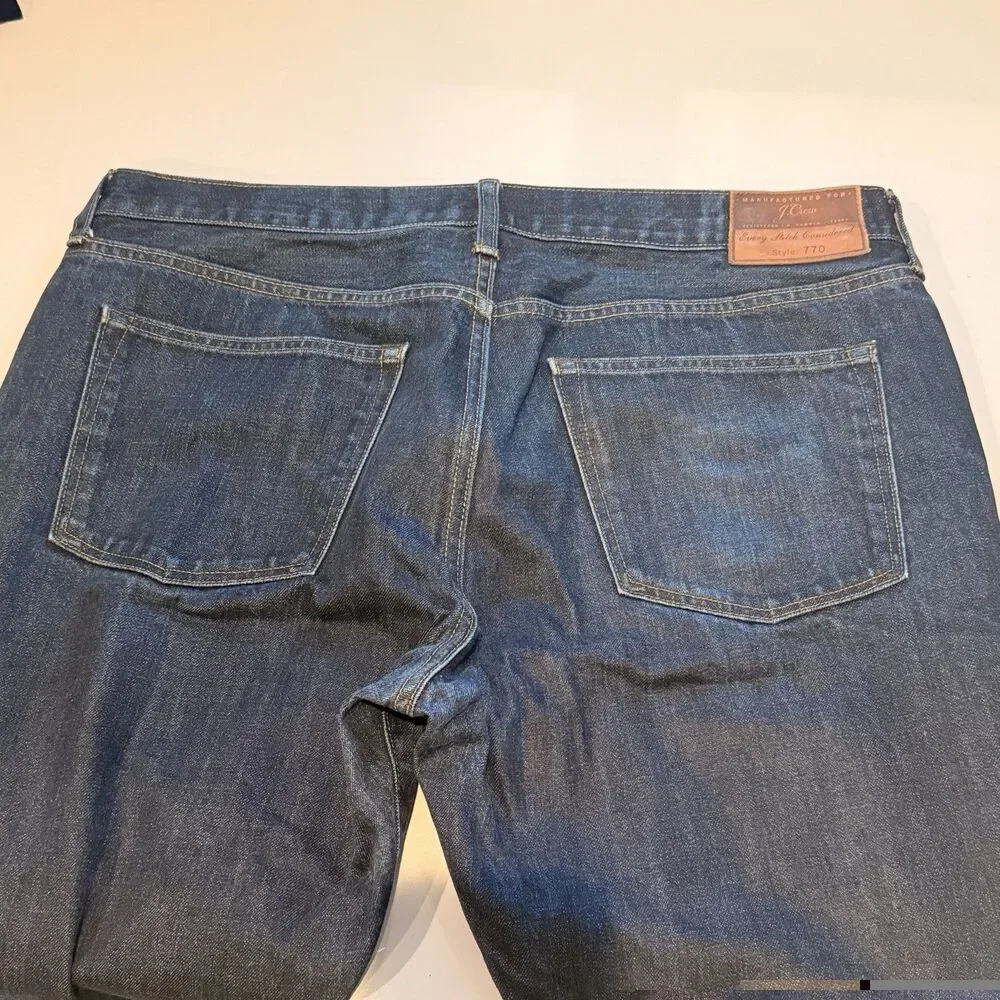 J. Crew Style 770  Slim Fit  Dark Wash Dadcore Jeans Men’s 36x34 Preppy